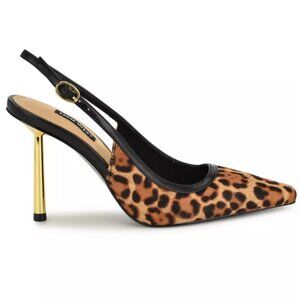Nine West Orlanda Slingback Stiletto Pumps – Leopard Calf Hair – Size 9.5 – NWT